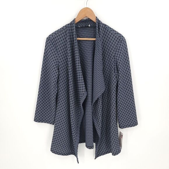 Sole Dione Studio Cardigan Open Front Waterfall Slinky Knit Lagenlook NWT - Picture 1 of 10